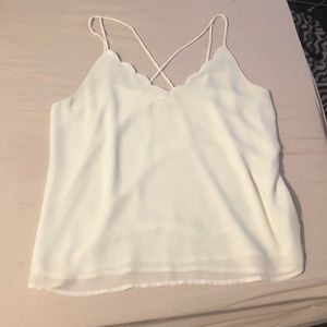 Scalloped tank top